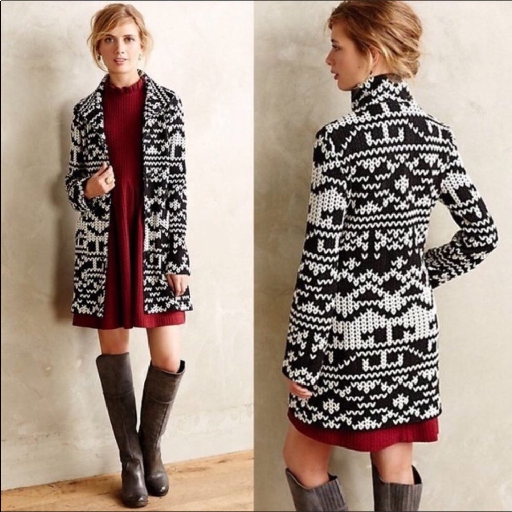 Anthropologie | Fairisle Sweater Jacket